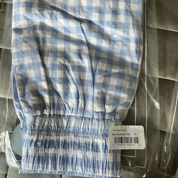 NWT Hill House Livie Shorts Blue Clip Dot Check - Picture 5 of 5